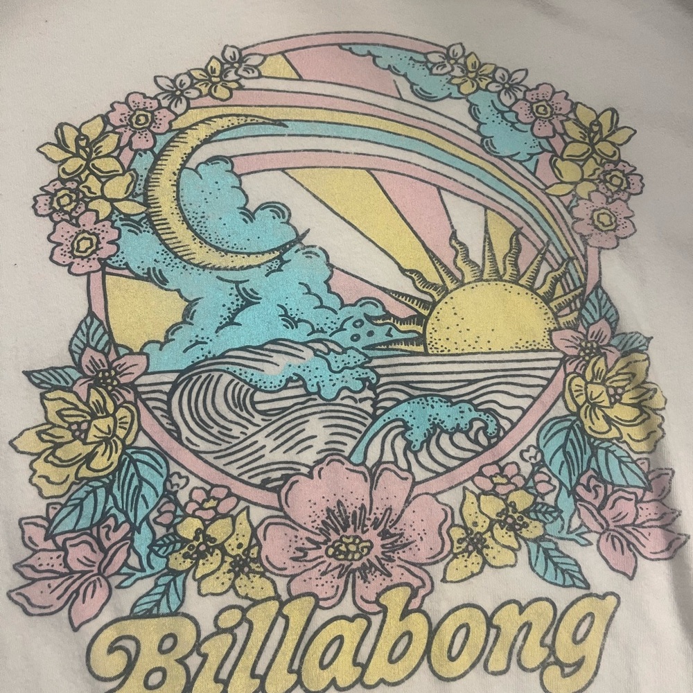 Billabong Graphic Tee with Pastel Surf Sunset